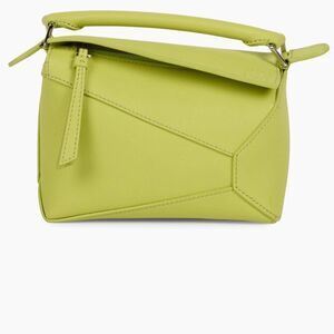 Loewe Mini Puzzle Edge Leather Shoulder Bag Anise NWT